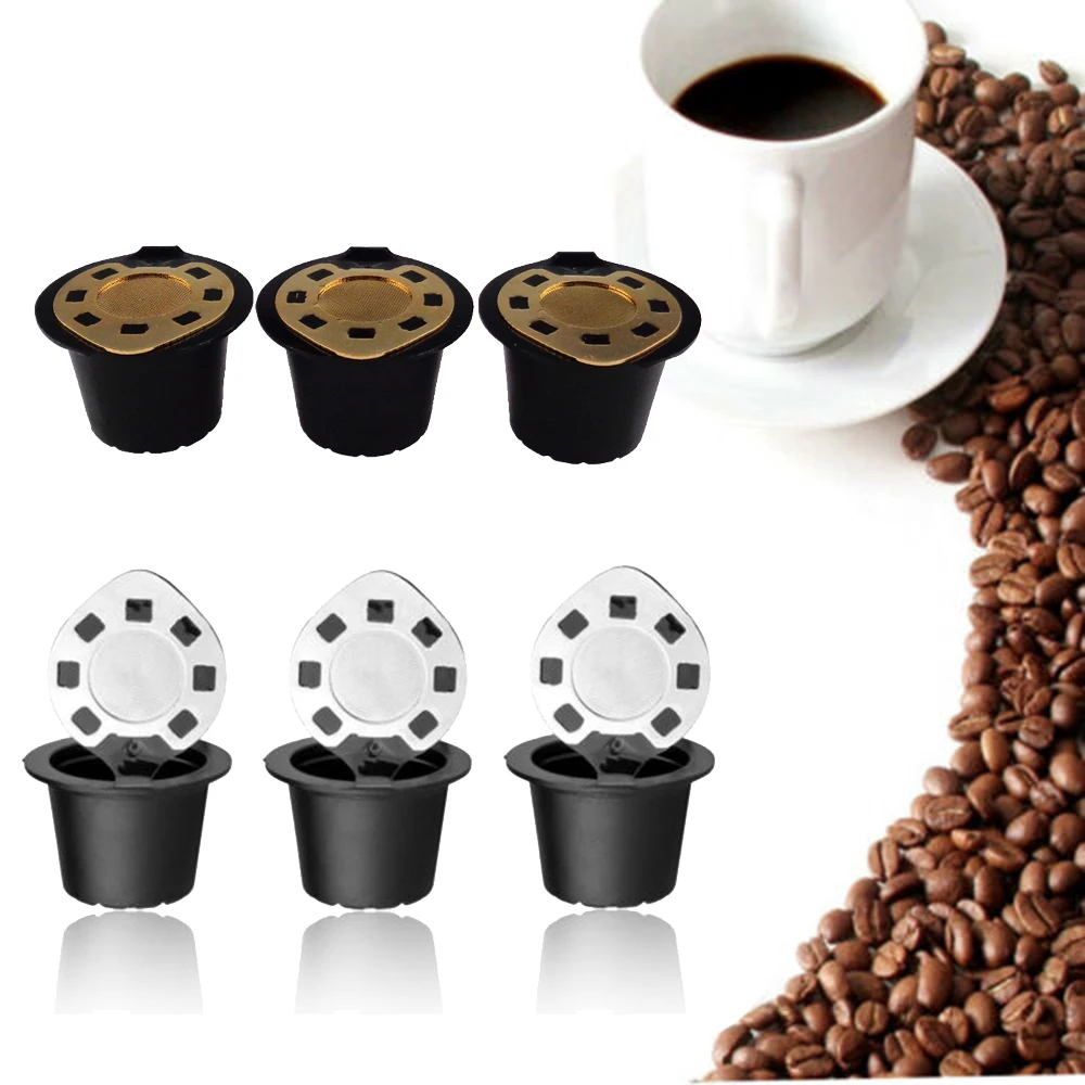 3* многоразовые Многоразовые совместимые кофейные капсулы высокая термостойкость фильтр из нержавеющей стали для Nespresso