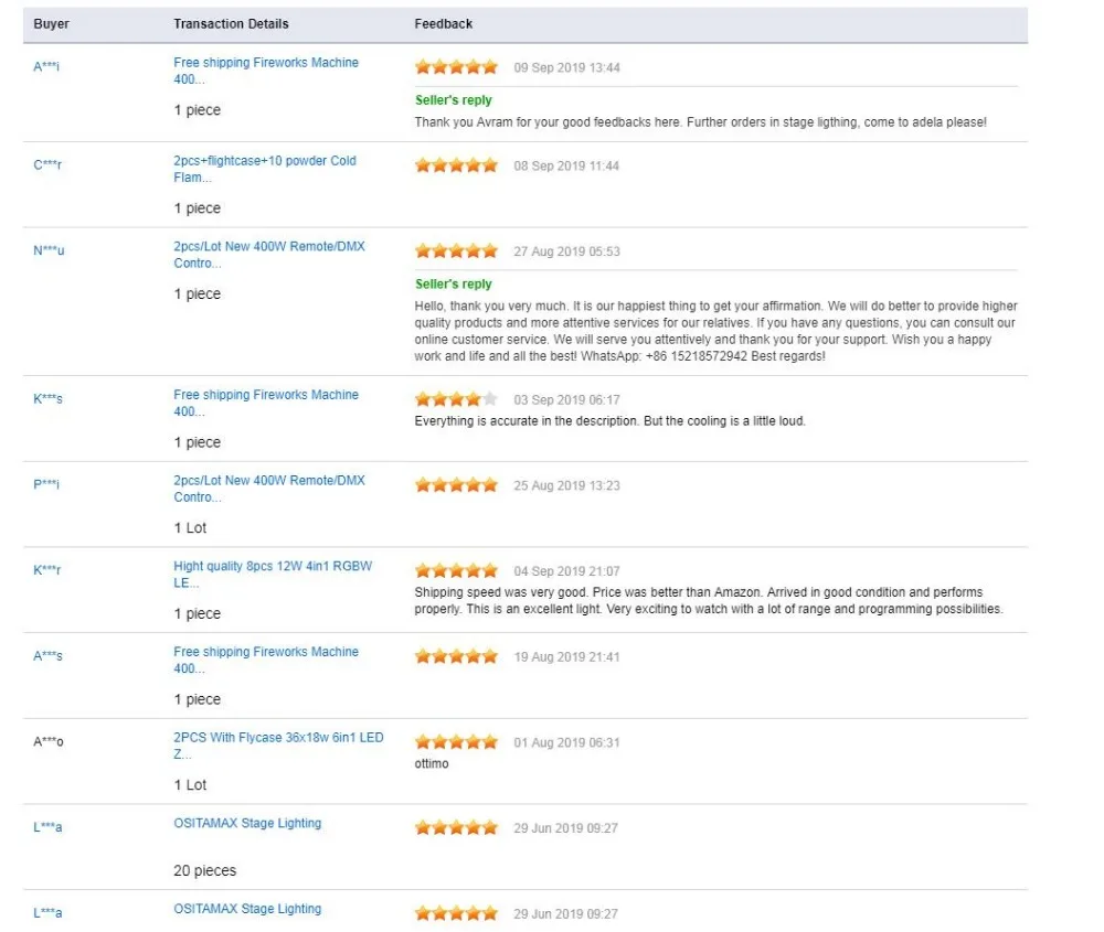 feedbacks 1