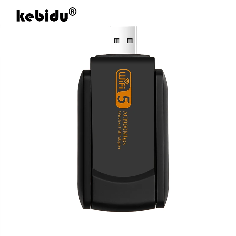

kebidu Dual Band USB Wifi Adapter 1900Mbps Wi-fi USB Dongle AC Network Card USB Wifi Antenna 802.11ac/b/g/n 2.4Ghz + 5.8Ghz