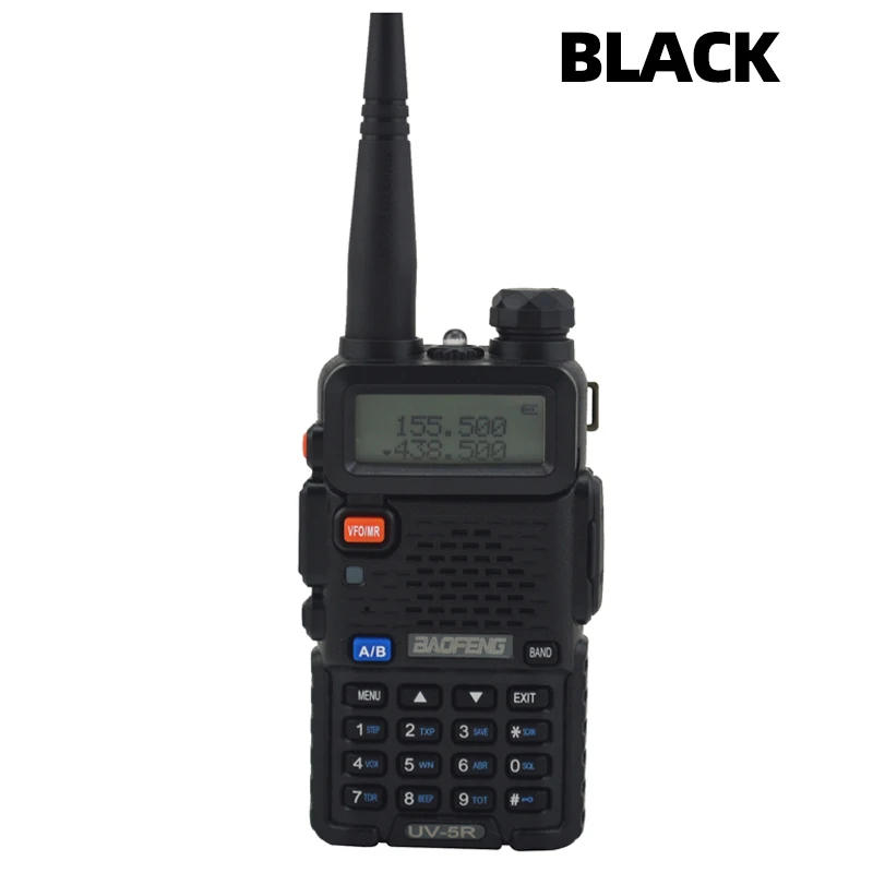 BaoFeng-UV-5R Plus двухстороннее радио Walkie Talkie 5 Вт 128CH VHF UHF двухдиапазонный(Бесплатные подарки: ручной микрофон и наушники микрофон/гарнитура