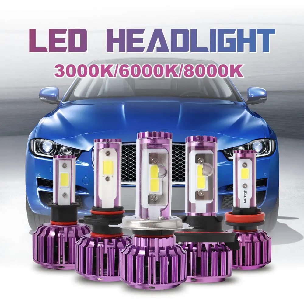 DDAI h7 led h4 светильник для авто h11 светодиоды h3 светильник s 3000лм алюминиевая ампула h7 автолампы для автомобилей лампа canbus 9005 головной светильник s