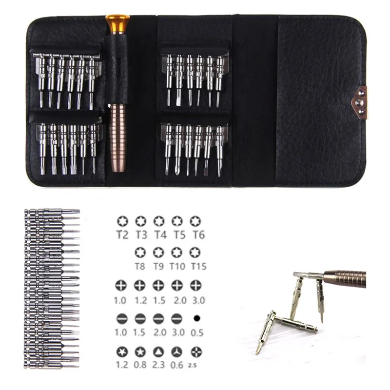 

Precision Screwdriver Kit 25 in 1 Magnetic Screwdriver set For Tablet PC Mobile toy Phone repair Screwdriver Set