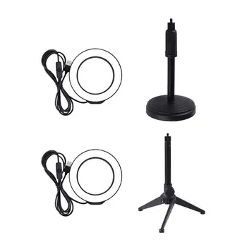 

Dimmable LED Ring Lamp 12CM/4.7Inch LED Selfie Ring Light Studio Photo Video Camera Phone Light Ringlight Video Light Set Tripod