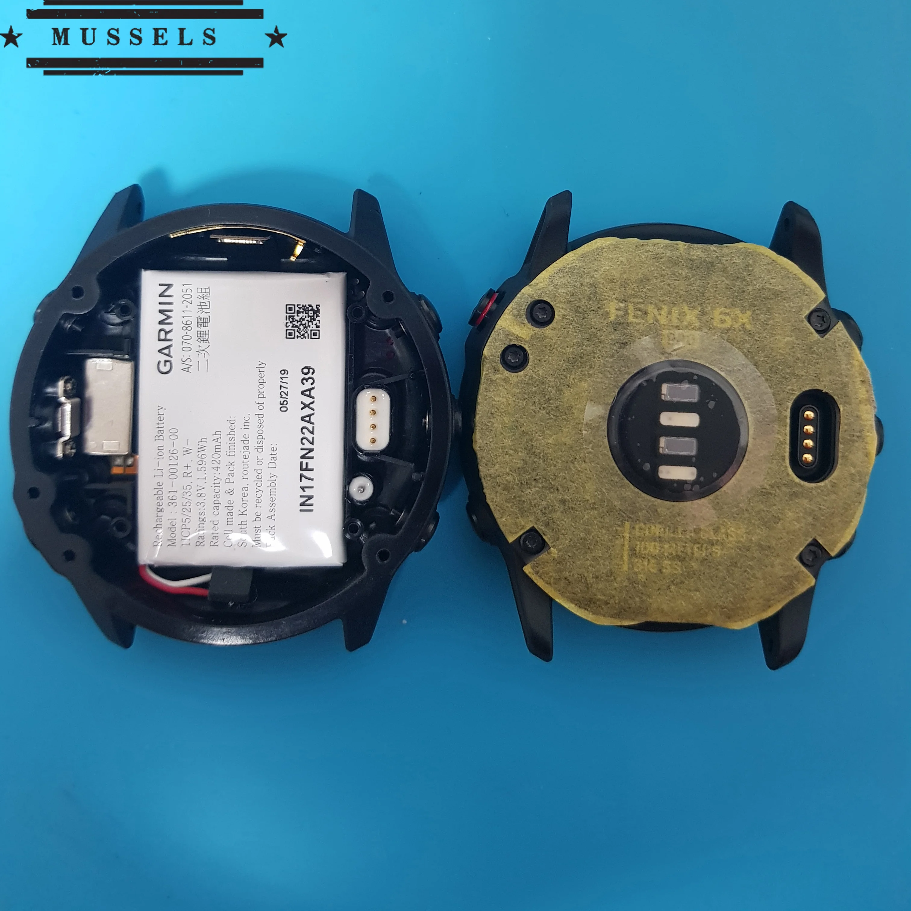Оригинальная задняя крышка с аккумулятором для Garmin fenix 6x pro мультиспорт замена