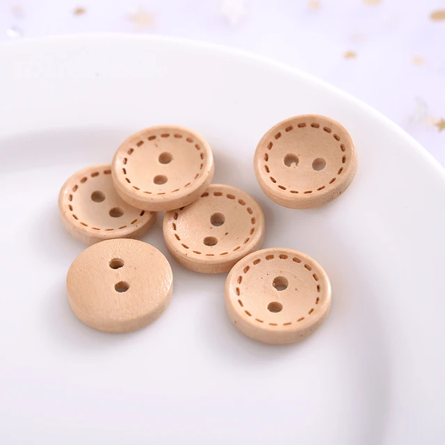 100pcs or 200pcs/lot Mix mini buttons for doll craft scrapbooking wood small  buttons 9mm -10mm