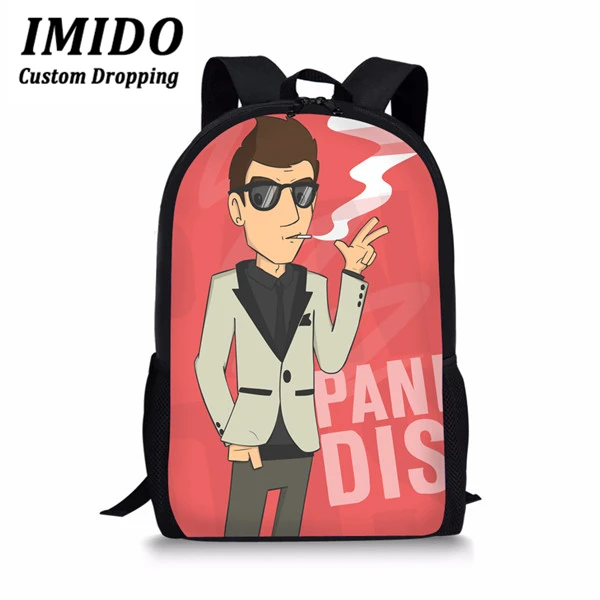 IMIDO, школьный рюкзак, panic! At The Disco, рюкзак для девочек-подростков, мальчиков, школьный рюкзак, женский рюкзак для путешествий - Цвет: WLL3542C