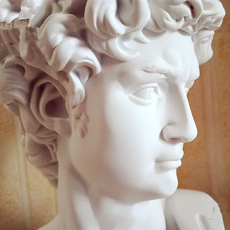 David Head Portraits Bust Mini Gypsum Statue Michelangelo Buonarroti Resin Art&Craft Sketch Practice Home Decoration Resin David Head Portraits Bust Mini Gypsum Statue Michelangelo Buonarroti Resin Art&Craft Sketch Practice Home Decoration Resin