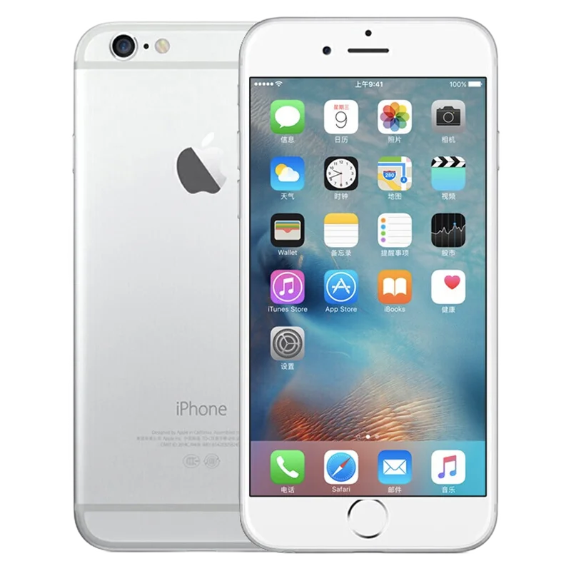 Мобильный телефон Apple iPhone 6 Plus, 16 ГБ/64 Гб/128 Гб ПЗУ, экран 5,5 дюйма, двухъядерный, камера 8 Мп, Fingerprint4G LTE, смартфон - Цвет: Серебристый