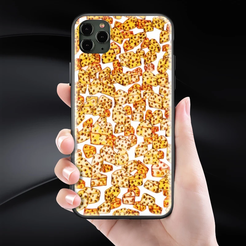 Мультфильм милый сыр girl чехол для Apple iPhone SE 6 6s 7 8 plus X XR XS 11 12 mini Pro Max закаленное