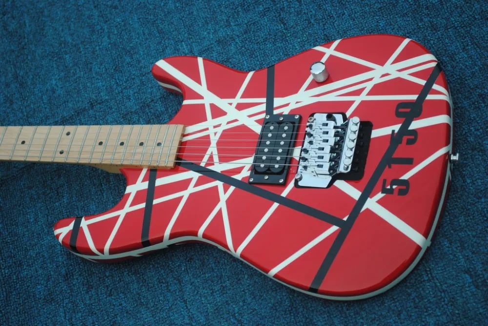 Новая+ фабрика+ Kram EVH 5150 электрогитара Eddie Van Halen Kram 5150 гитара 5150 красная полосатая гитара