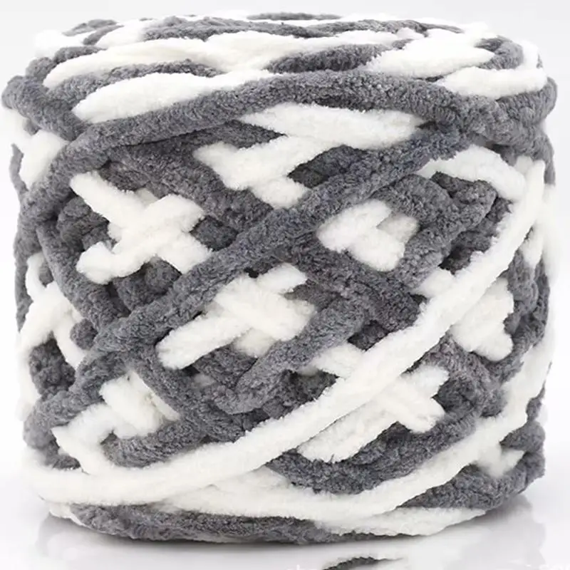 100gBallSoftMilkCottonBlendsPolyesterBlendedChenilleWoolYarn