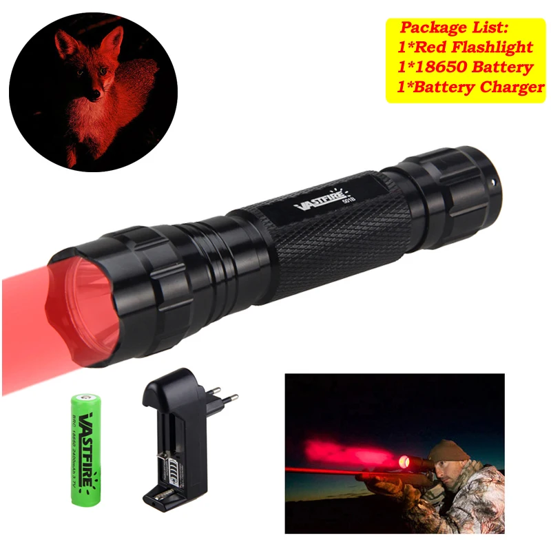 5000лм XM-L Q5 Led 501B Красный охотничий оружейный светильник Тактический скаутский фонарик+ винтовка прицел страйкбол крепление+ пульт дистанционного управления+ 18650+ зарядное устройство - Цвет: Коричневый