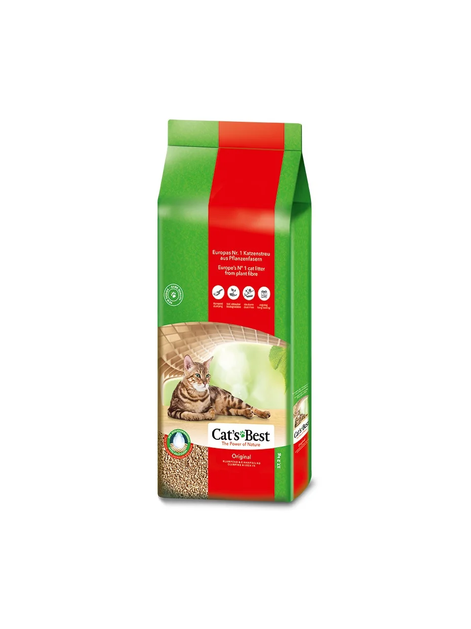 Cat's Best Original древесный комкующийся наполнитель 40 л | Дом и сад