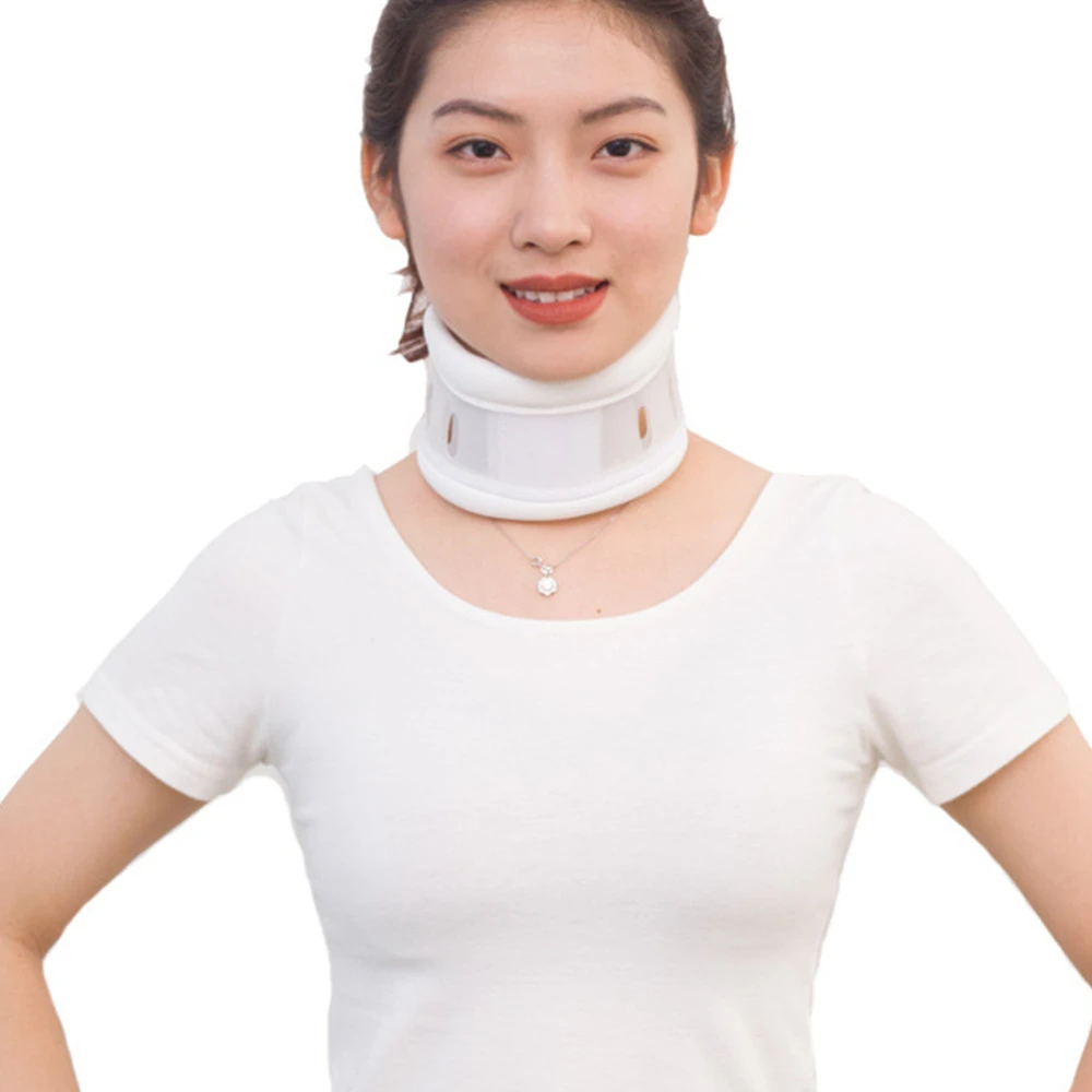 Colar cervical respirável do envoltório da cinta da fixação do apoio do  pescoço para a recuperação rígida da lesão do alívio da dor do pescoço  (branco, tamanho)|Suportes| - AliExpress