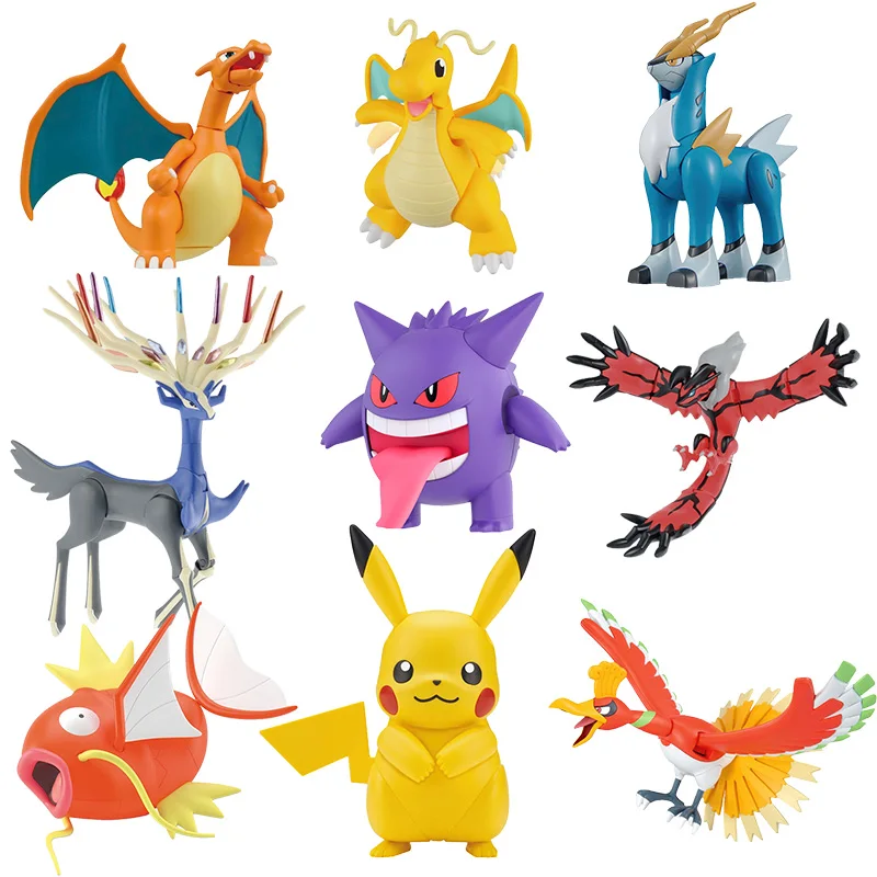 Bandai Original Pokemon Figures Model Anime Assembly Model Action Anime Figure Pokemon Toys For