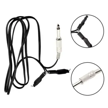 

Black Tattoo Machine Cable Leather Copper Long Flexibility Durable Professional Mini Foot Switch Pedal Clip Cord Tattoo tools