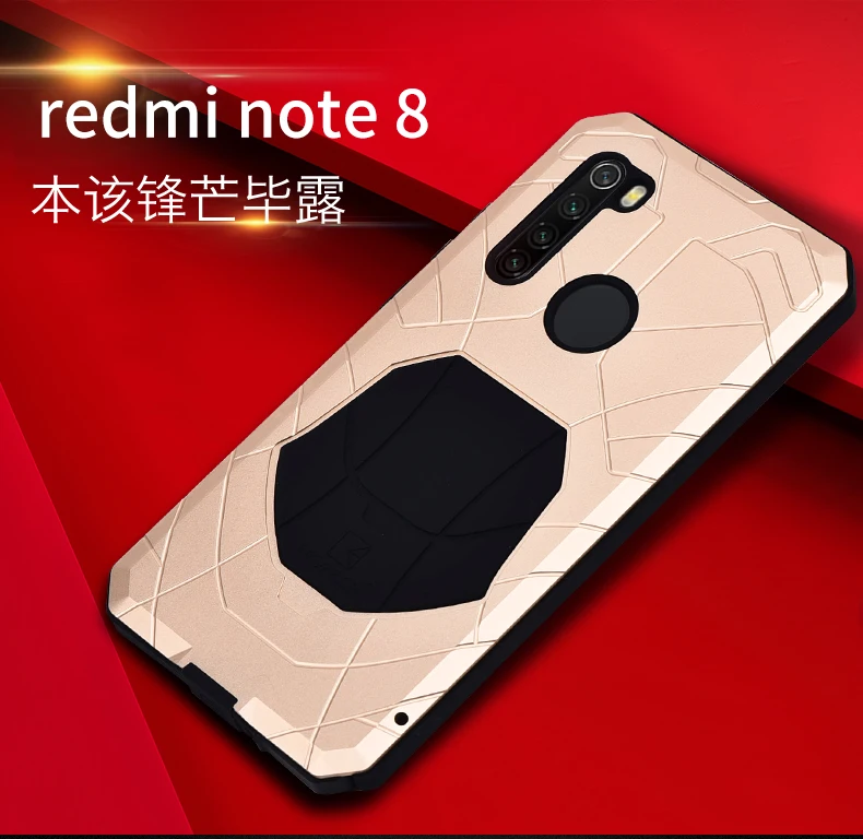 IMATCH Алюминиевый металлический Силиконовый противоударный чехол для Xiaomi Redmi Note 8/Note 8 Pro грязезащитный противоударный чехол