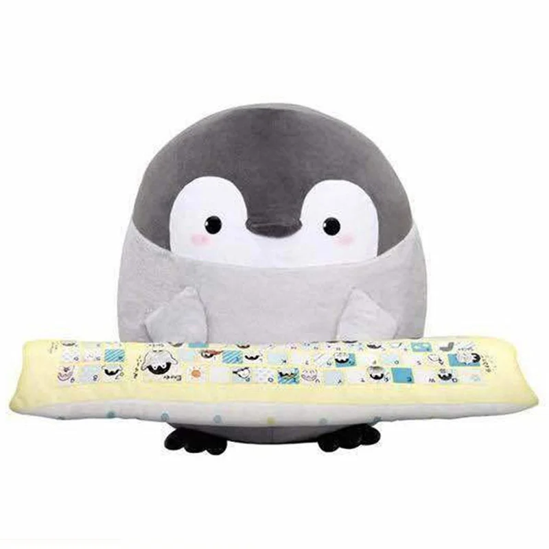 Cute Koupen Chan Penguin Big Plush Soft Computer Pillow Cushion Office Typing Companion Stuffed Kids Toy Doll Children Gift 40cm