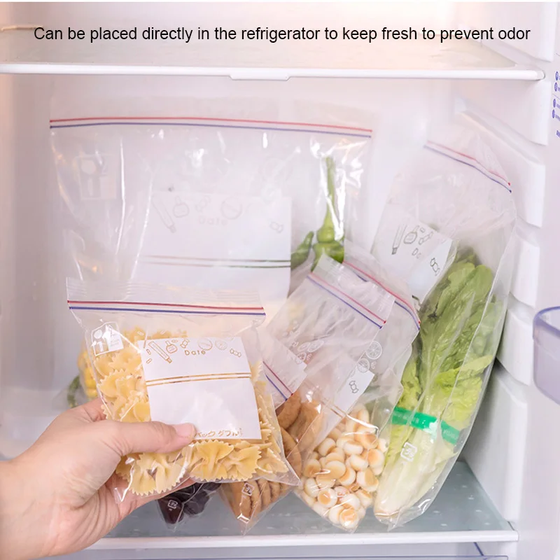 20pcs Wrap Plastic Packaging Bags Food Storage Bag Reusable Freezer Sandwich Sealing Bag Kitchen Refrigerator Food Preservation