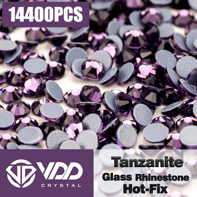 VDD 도매 14400PCS/PACKS SS6-SS20 유리 크리스탈 핫 픽스 라인 석 플랫 백 스톤 DIY 네일 아트 패브릭 의류 장식