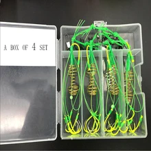 

4 Pcs/Set high carbon fishing hook fishing feeder Bomb Proof Hanging Explosion Hook Fish Bait Plastic box packing combinati