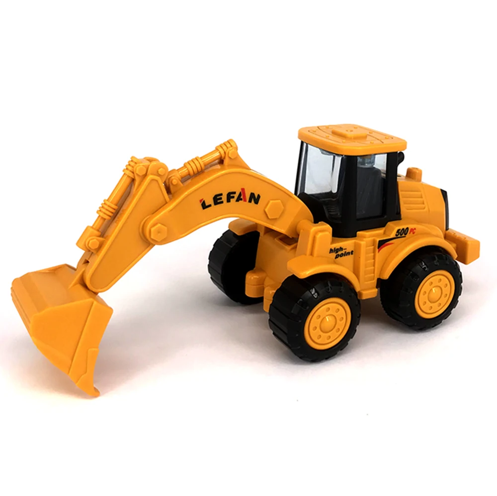 BYY 3 kinds of simulation engineering truck excavator toy forklift model classic toy inertia car children toy engineering car