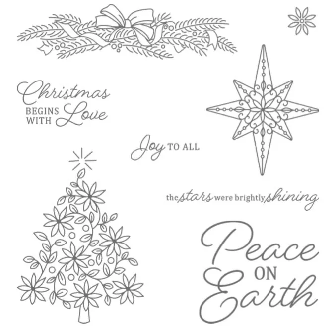 

Joy to all Transparent Clear Stamps for DIY Scrapbooking/Card Making/Kids Christmas Fun Decoration Supplies