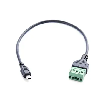 

USB 2.0 B Male Plug to 5Pin Female Bolt Screw Shield Terminals Pluggable Adapter
