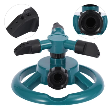 

Garden Sprinklers Automatic Watering Grass Lawn 360 Degree Fully 3 Nozzle Circle Rotating Irrigation System Garden Sprinklers