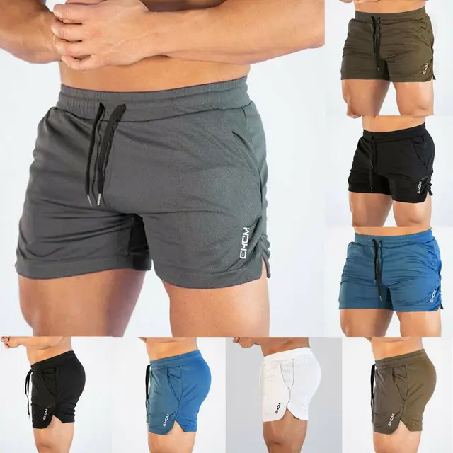 US $3.32 Mens Running Shorts Breathable Clothing New Gym Training Shorts Workout Sports Clothing Fitness Run
