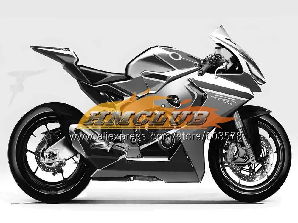 Впрыска+ бак для HONDA CBR1000 RR CBR 1000 RR серебристый красный 128CL. 2 CBR 1000RR CBR-1000RR CBR1000RR 17 18 обтекатели - Цвет: No. 15 Gloss