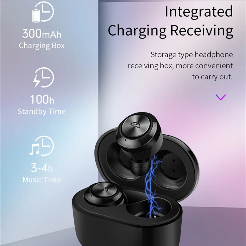 Мини bluetooth-гарнитура 10 рабочих часов, bluetooth-гарнитура беспроводные наушники-вкладыши hands-free для вождения автомобиля мобильный телефон движение