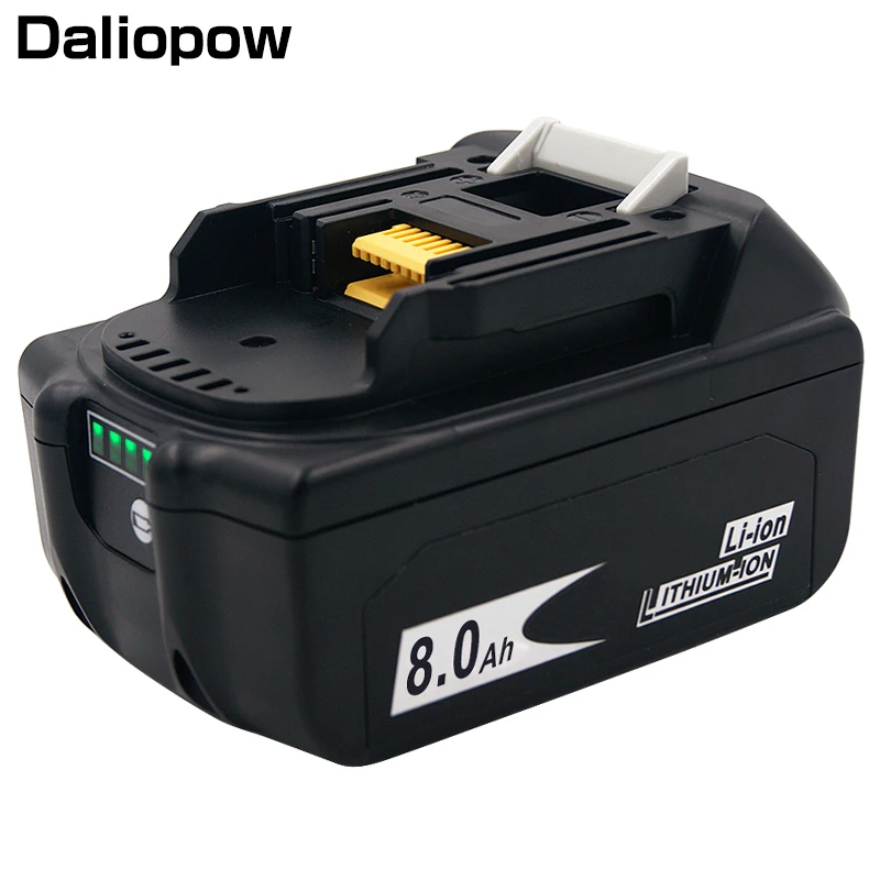 Balanced Protection BL1860 BL1880 18V 6000mAh/8000mAh Li-ion Rechargeable Battery for Makita BL1840 BL1850 BL1830 BL1860B LXT400 |