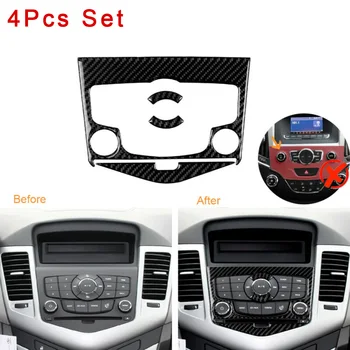 

4pcs Cover Trims Carbon Fiber Stickers Decor For Chevrolet Cruze Truck