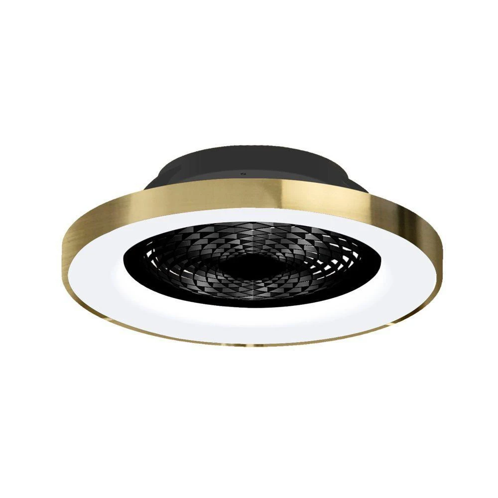 Потолочная светодиодная люстра-вентилятор Mantra Tibet 7124 LED IP20 золотая | Лампы и