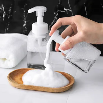 

250/400ml Clear Foaming Bottle Liquid Soap Whipped Mousse Points Bottling Shampoo Lotion Shower Gel Foam Pump Bottles