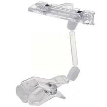 Présentoir de cartes en plastique Transparent à Double Clips, 1 pièce, pliable, réglable, pour la publicité et les affaires, 3,3 pouces, C1v3