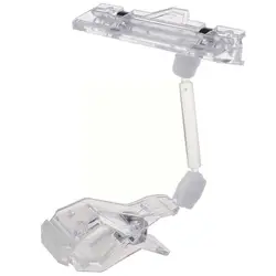 Présentoir de cartes en plastique Transparent à Double Clips, 1 pièce, pliable, réglable, pour la publicité et les affaires, 3,3 pouces, C1v3 