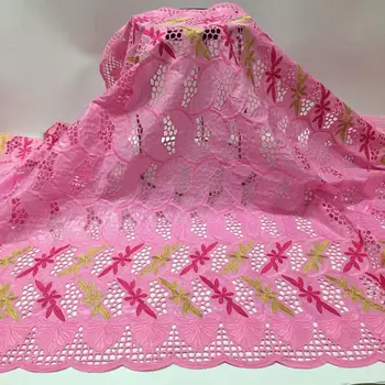 

2020 Hot Sale fashion Luxurey High Quality Punch Cotton Bazin fabric Lace fabric for Party Dress