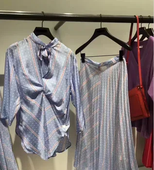 

French Elegant Summer Ol Commute Wave Point Twill Women's Wear Overskirt Hair