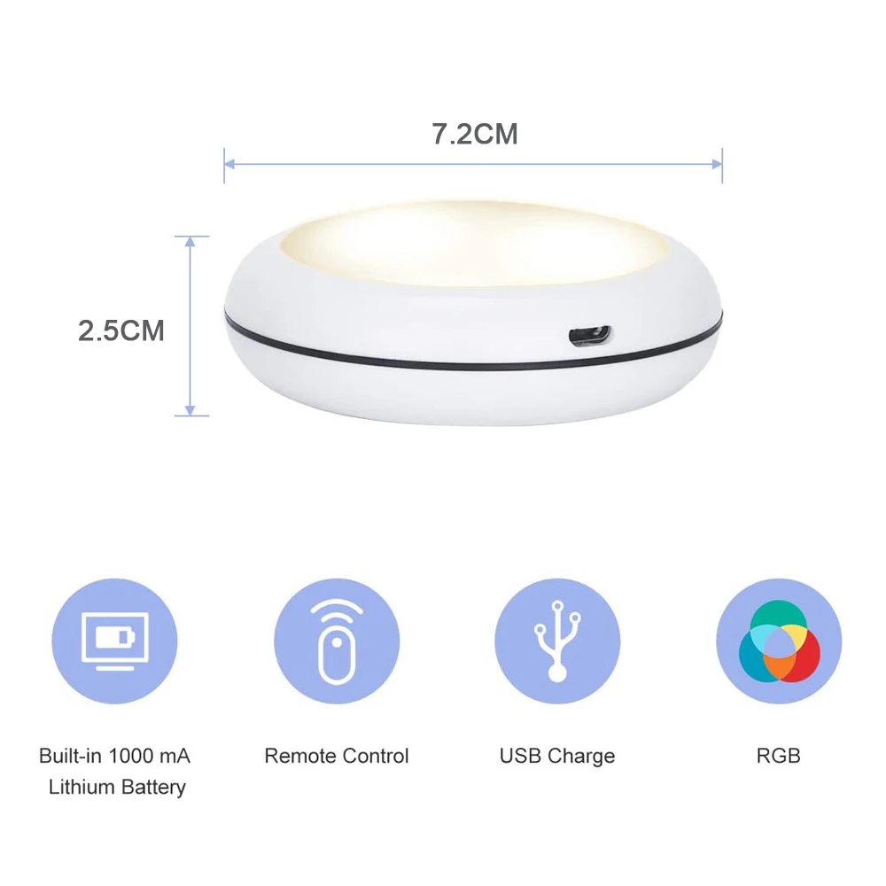 USB-vahetatav RGBW LED-kapivalgusti, 16 värvi, taimeriga, puldiga, riiuli all köögileti valgustus_voghion.com