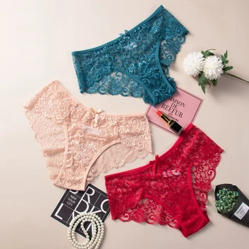 

3 Pieces Panties Woman Underwear Briefs Sexy Lace Comfort Female Briefs Fashion Ladies Underpants Lingerie
