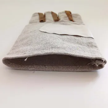 

Double-line single-layer canvas protective cloth gloves Wear-resistant electric welding work gloves