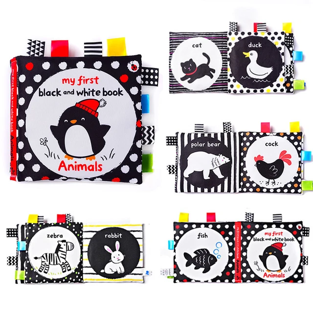 Black White Sensory Toys Newborns  Newborn Baby Black White Books - Cloth  Book Baby - Aliexpress