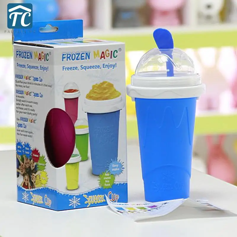 Smoothie Slush Shake Maker Cup Ice Cream Molds Freeze Popsicle Spoon Makerfruit Juice Frozen Summer Cool Homemade | Дом и сад