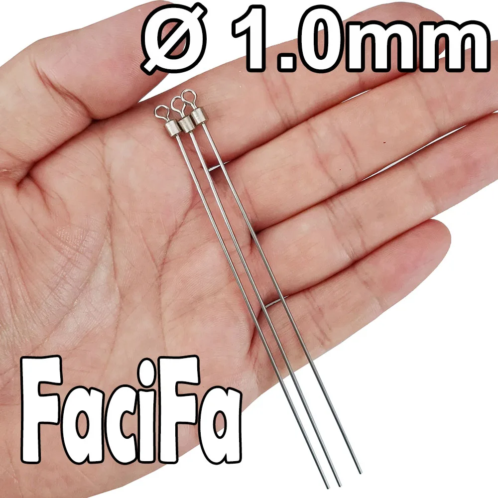 Hard Steel Wire Long Pole Fishing Swivel 201 Steel + Brass Barrel Rolling Connector 20 pcs Fishing Accessories Tackle