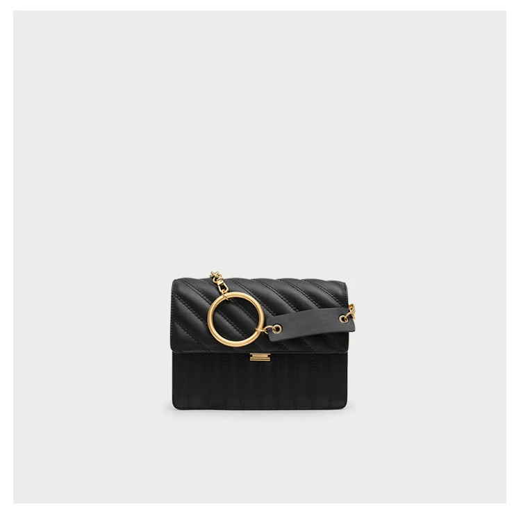 OUSSON 2019Designer BrandHighQualitymessenger Shoulder bag - Цвет: black