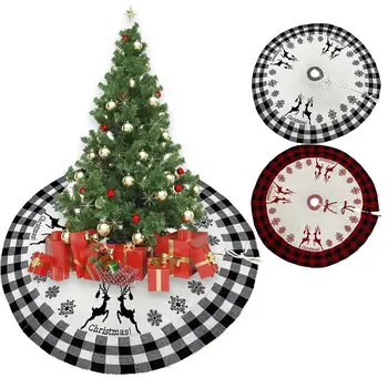 

Merry Christmas Tree Skirt High-quality Reusable Snowflake Elk Design Christmas Tree Decoration For Holiday Home Party