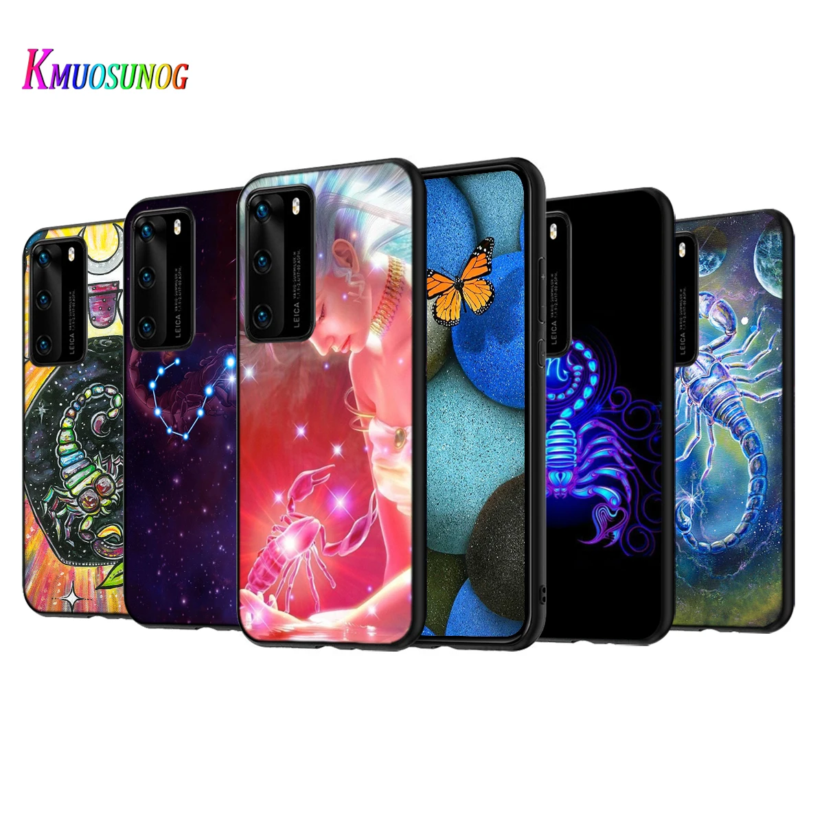 Силиконовый чехол с созвездиями скорпиона для Huawei P50 P40 P30 P20 Pro P10 P9 F8 Lite E Plus 2016