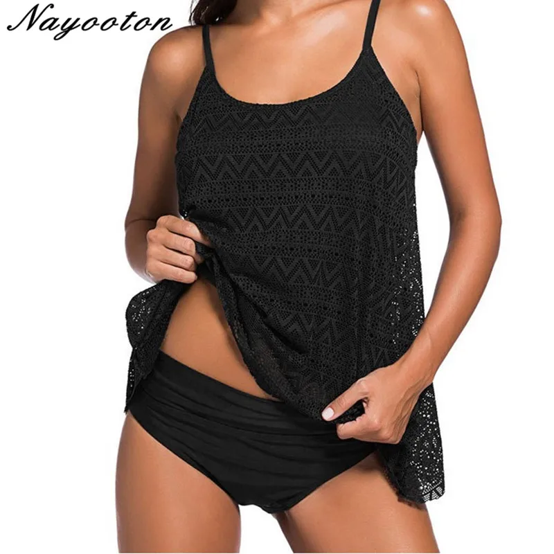black tank bathing suit